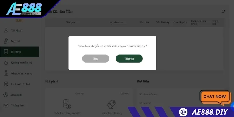 AE888 chỉ mất khoảng 15 đến 30 phút để xử lý và chuyển tiền